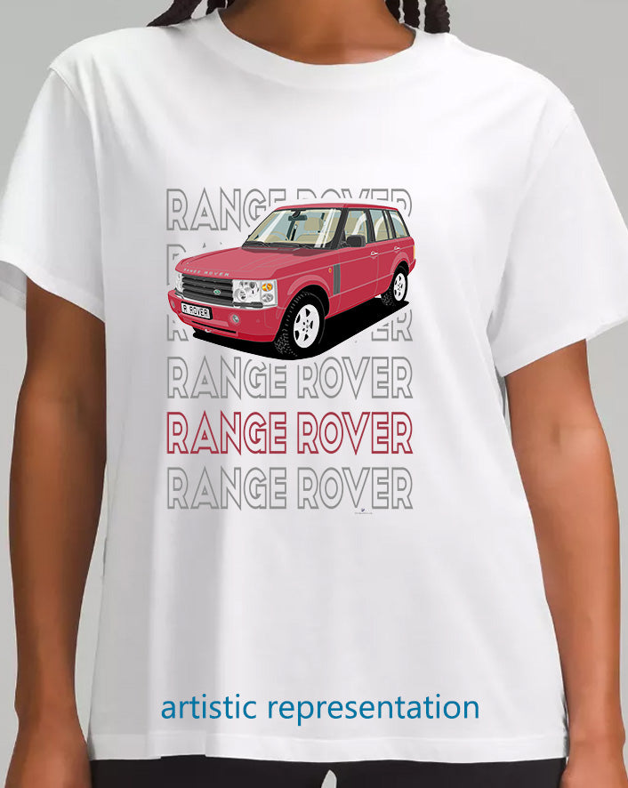 Range Rover Mk3 (L322) in Red (Words) Art T Shirt