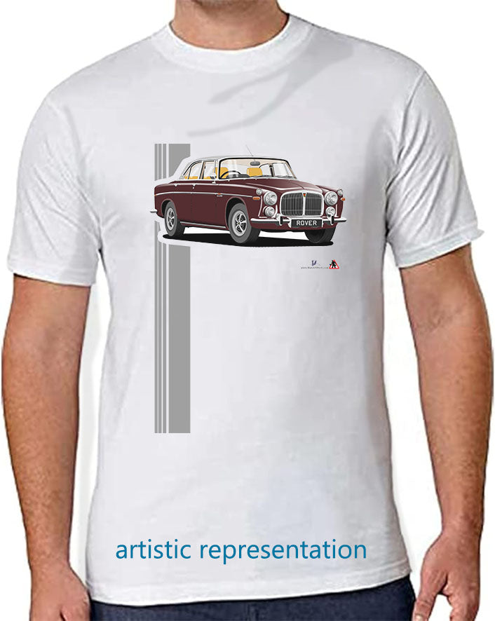 Rover P5b in Burgundy Art T Shirt