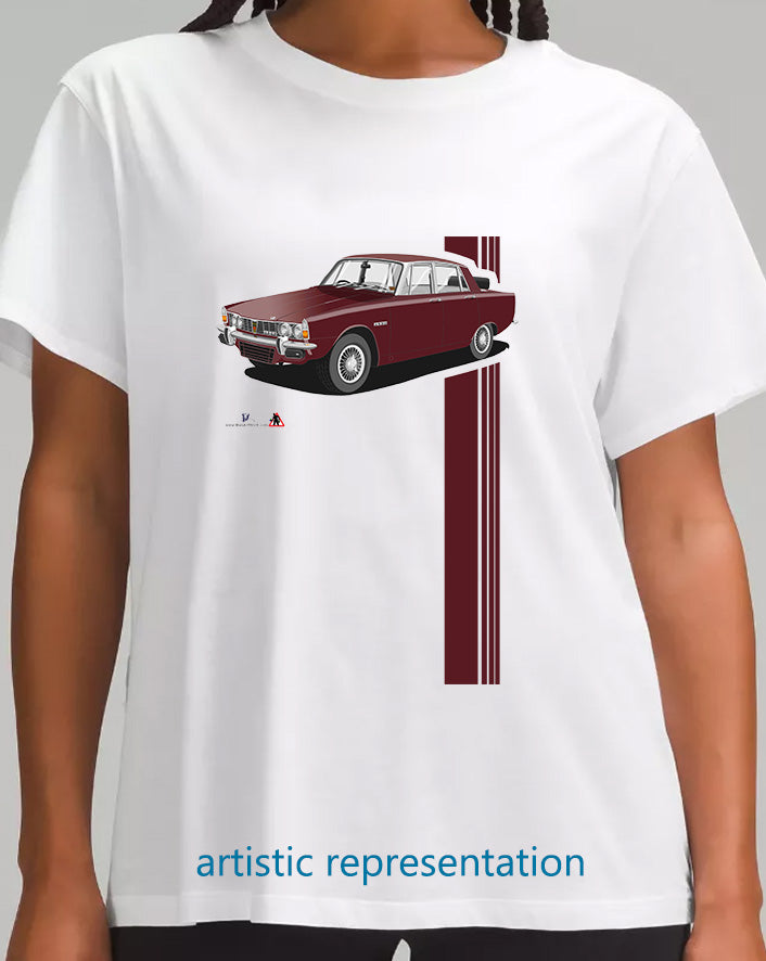 Rover P6 S1 3500 V8 in Burgundy T Shirt