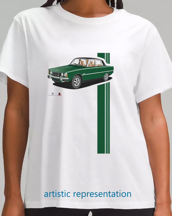 Rover P6 S2 3500 V8 in Dark Green T Shirt