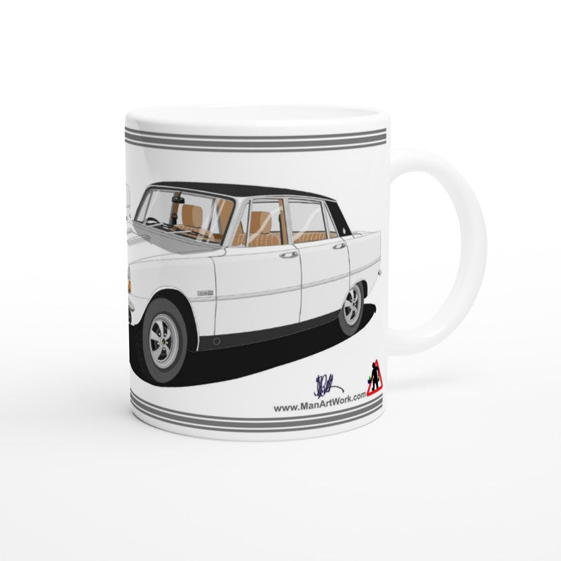 Rover P6 S2 3500 V8 in White Art Mug