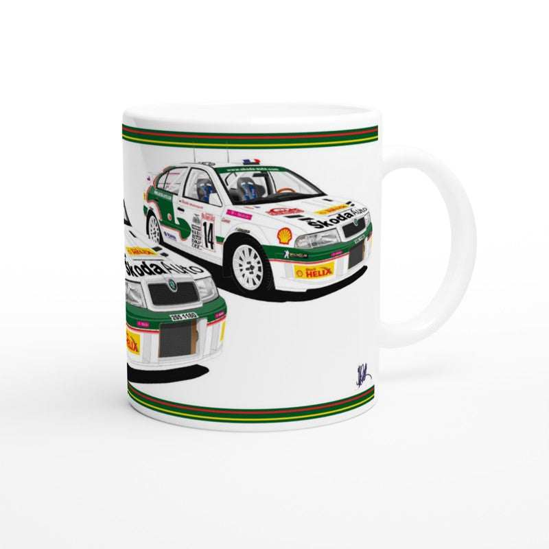Skoda Octavia VRS Rally Car Art Mug