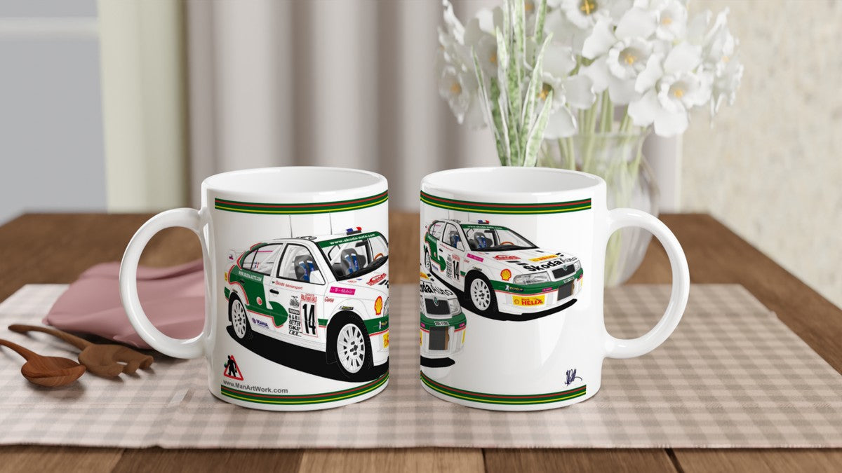 Skoda Octavia VRS Rally Car Art Mug