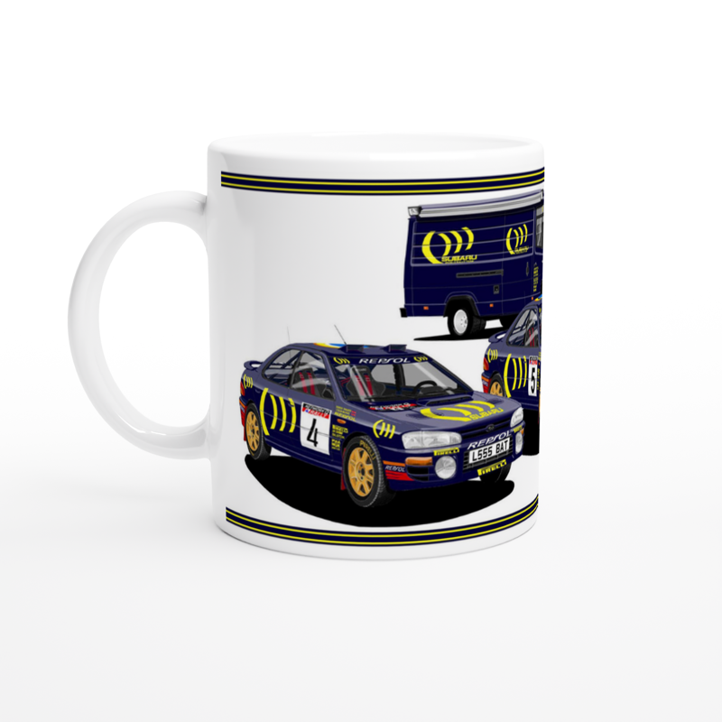 Subaru Impreza 555 Rally Car Art Mug