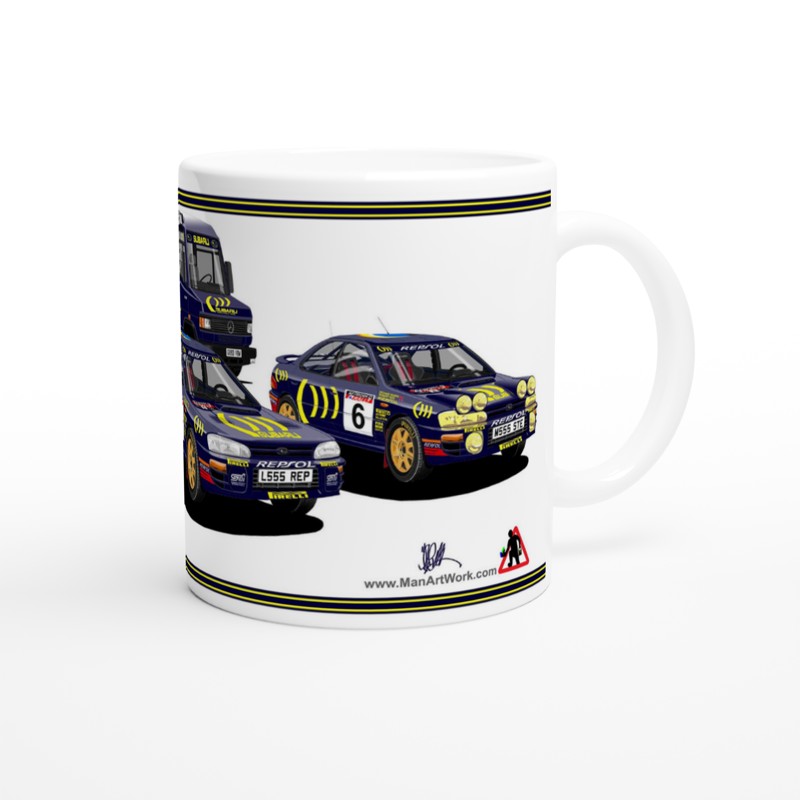 Subaru Impreza 555 Rally Car Art Mug