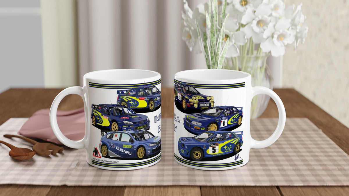 Subaru Impreza Rally Cars Art Mug