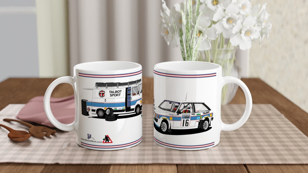 Talbot Sunbeam Lotus Works Rally Car Art Mug