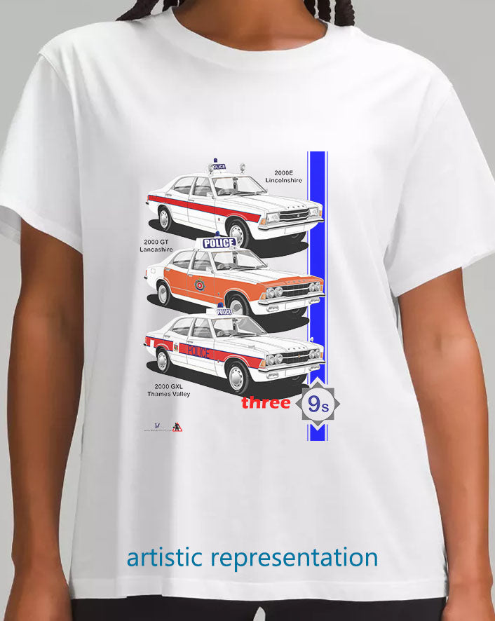 Police Ford Cortina Mk2 T Shirt