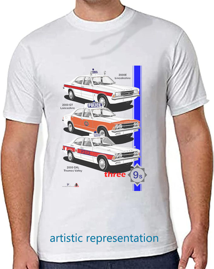 Police Ford Cortina Mk2 T Shirt