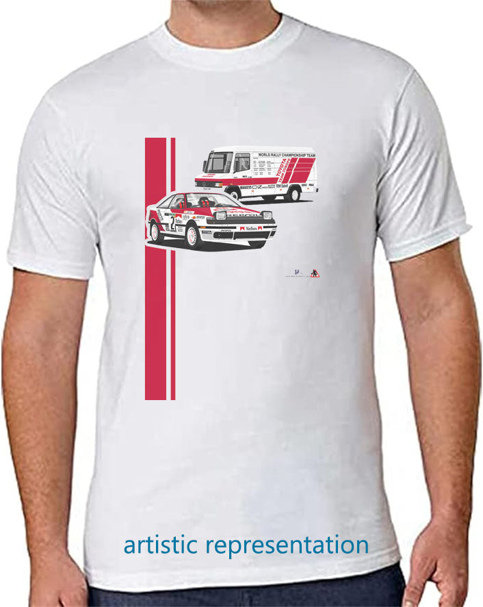 Toyota ST165 with van Rally T Shirt