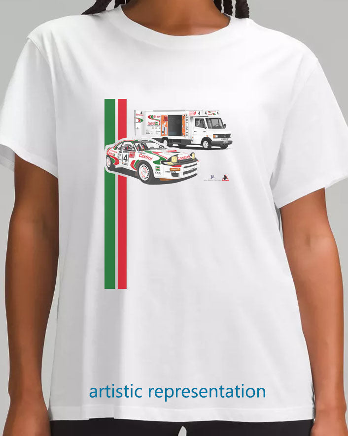 Toyota ST185 with van Rally T Shirt