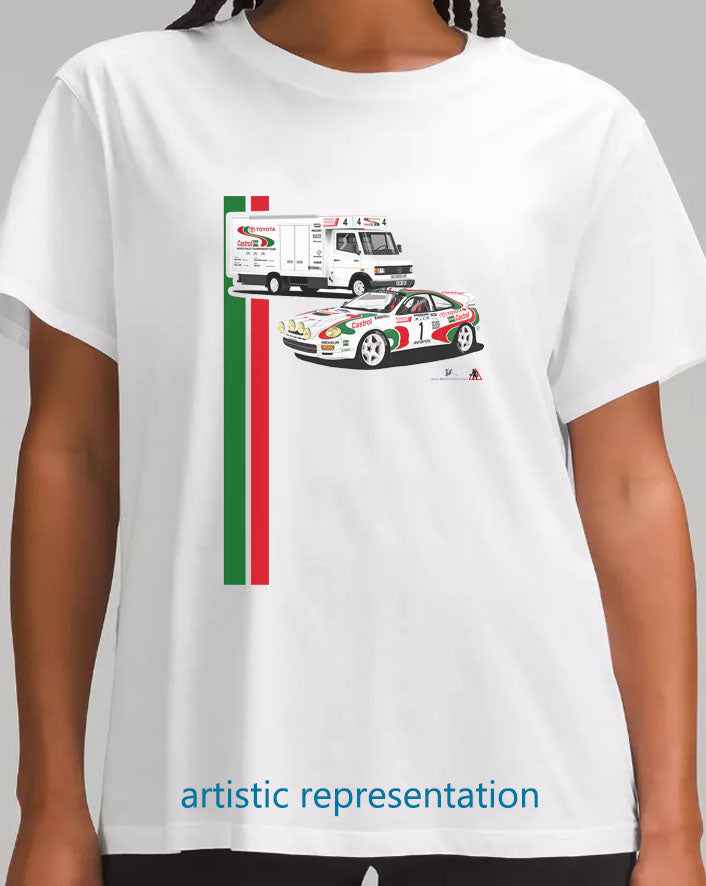 Toyota ST205 with van Rally T Shirt