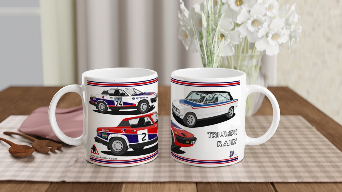 Triumph Rally Cars Art Mug