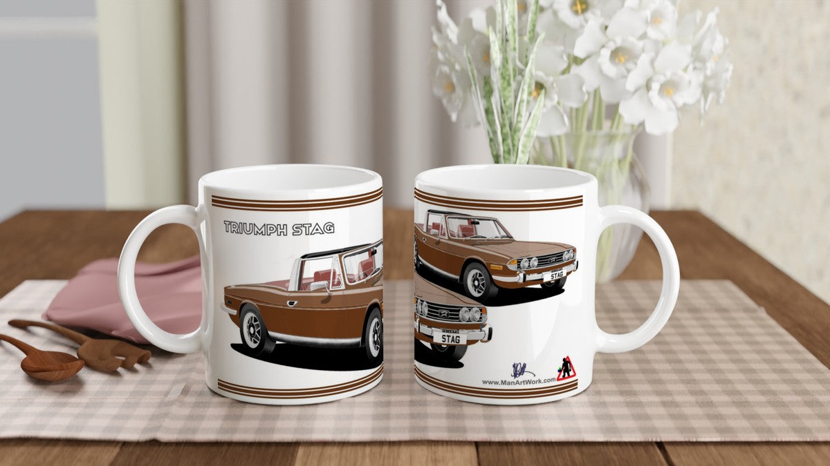 Triumph Stag Dark Blue and Black Car Mug
