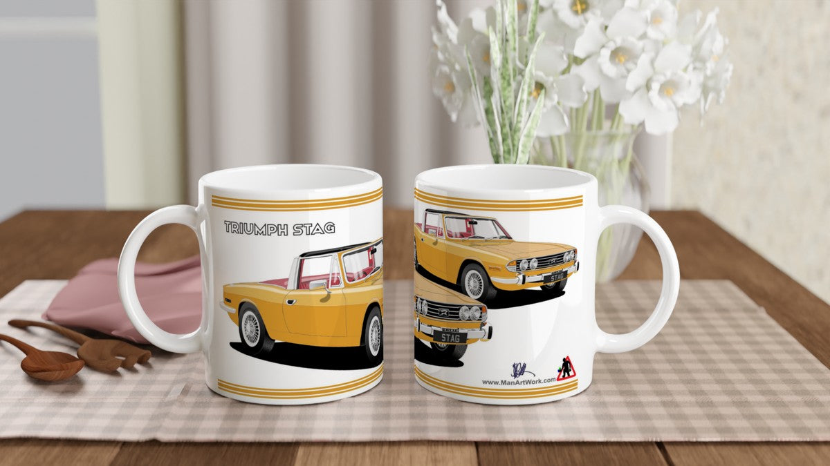 Triumph Stag Orange and Red Car Mug