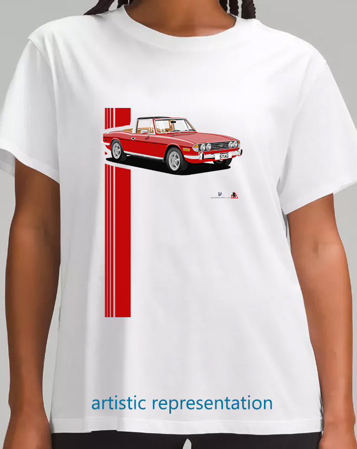 Triumph Stag in Red/Beige T Shirt