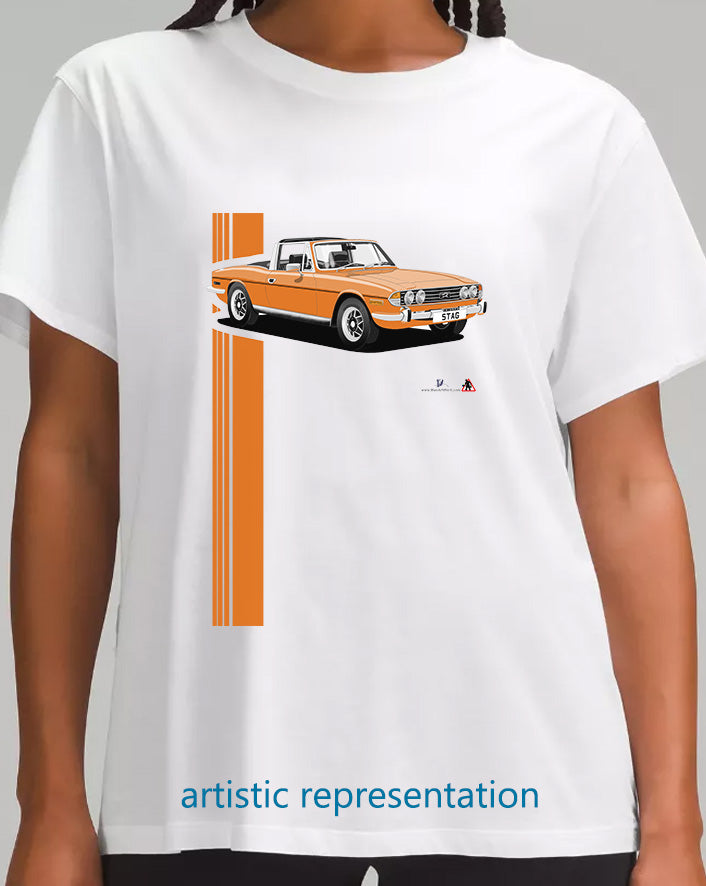 Triumph Stag in Orange/Black T Shirt