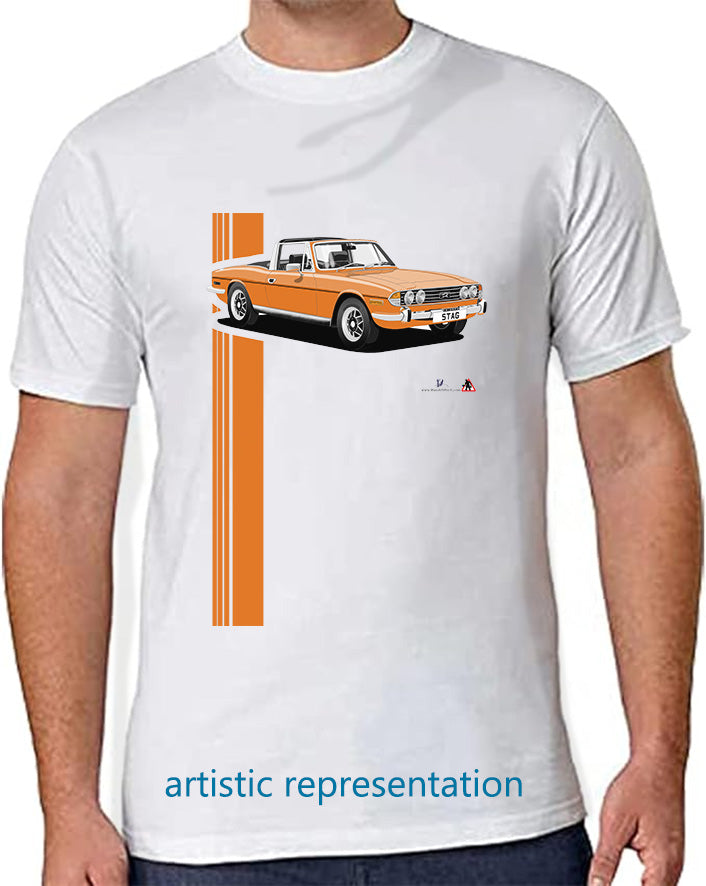 Triumph Stag in Orange/Black T Shirt
