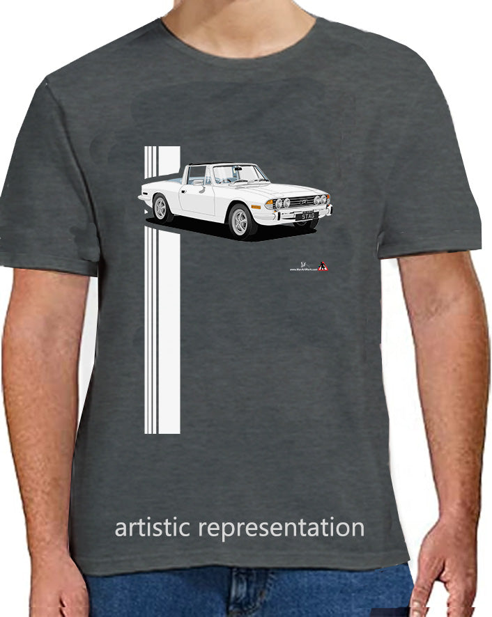 Triumph Stag in White/Blue T Shirt
