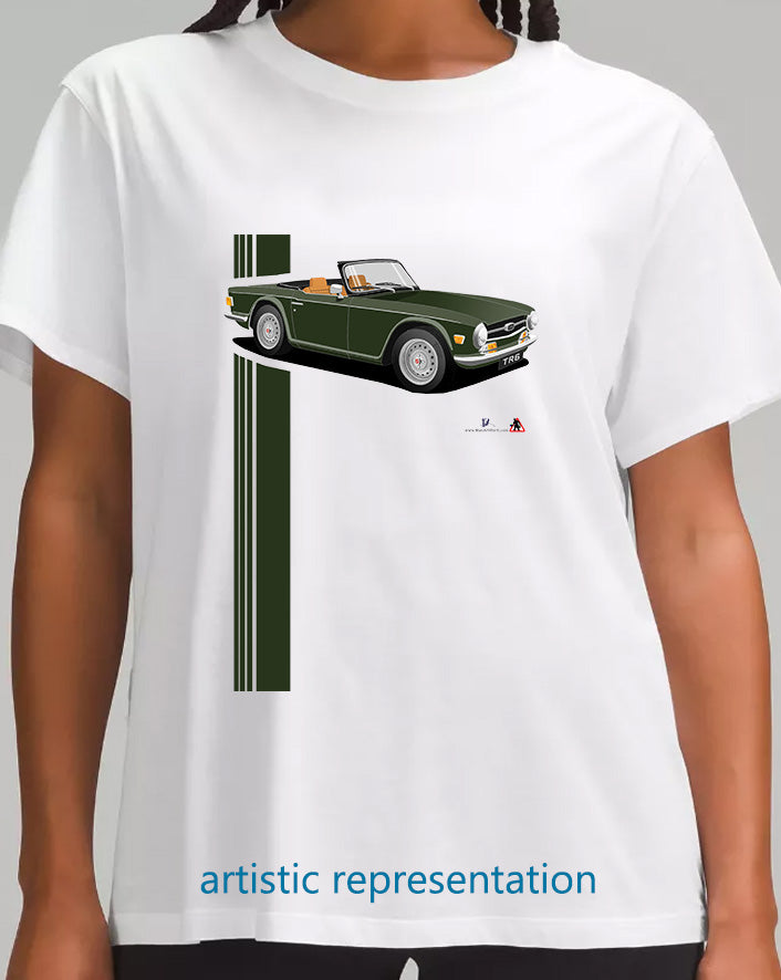 Triumph TR6 in Dark Green Art T Shirt