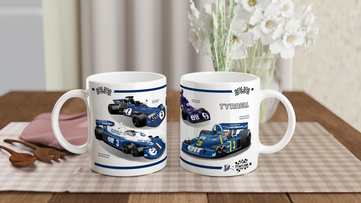 Tyrrell F1 Motor Racing Art Mug