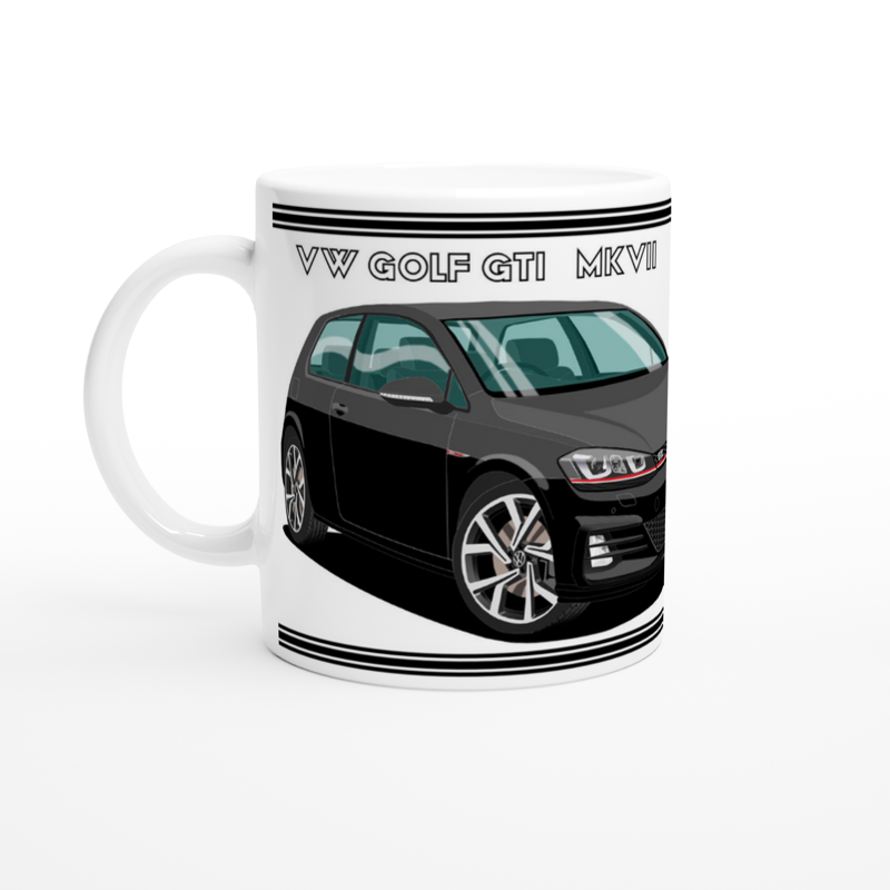 VW Golf GTI Mk7 in Black Art Mug