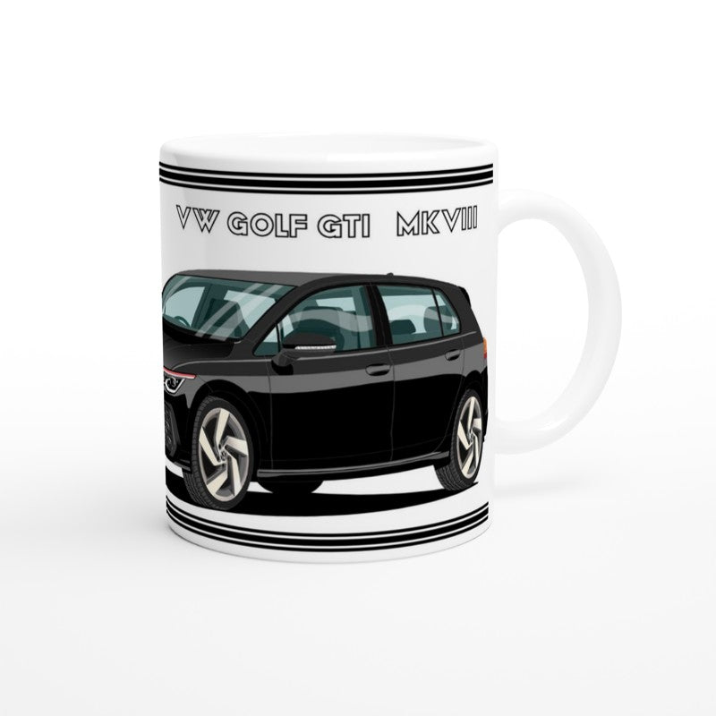 VW Golf GTI Mk8 in Black Art Mug