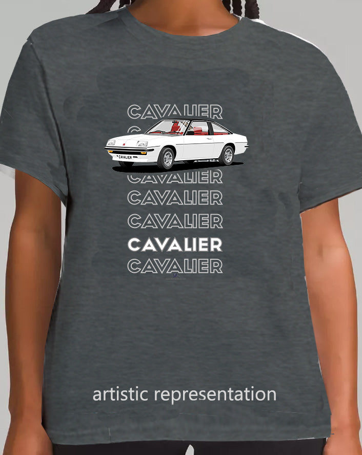 Vauxhall Cavalier Mk1 Coupe in White & Black Art T Shirt