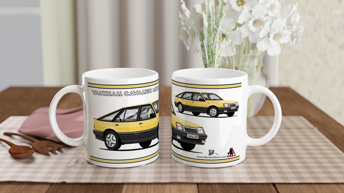 Vauxhall Cavalier Mk2a Hatchback SRi in Yellow Art Mug