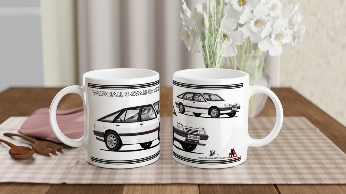 Vauxhall Cavalier Mk2c Hatchback LX in White Art Mug