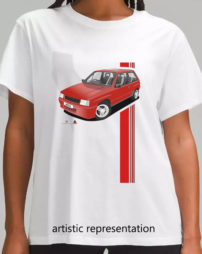 Vauxhall Nova facelift in Red T Shirt