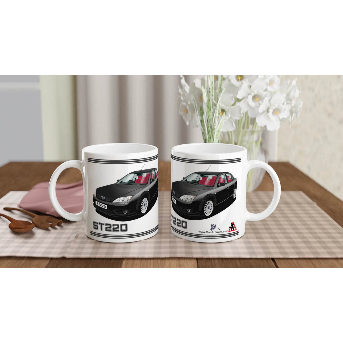 Ford Mondeo ST220 in Black & Red Art Mug