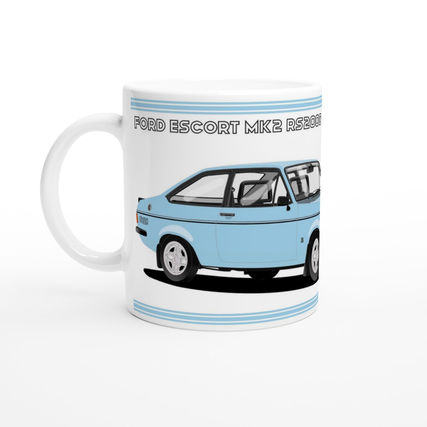 Ford Escort Mk2 RS2000 Mug (Light Blue Car) Mug