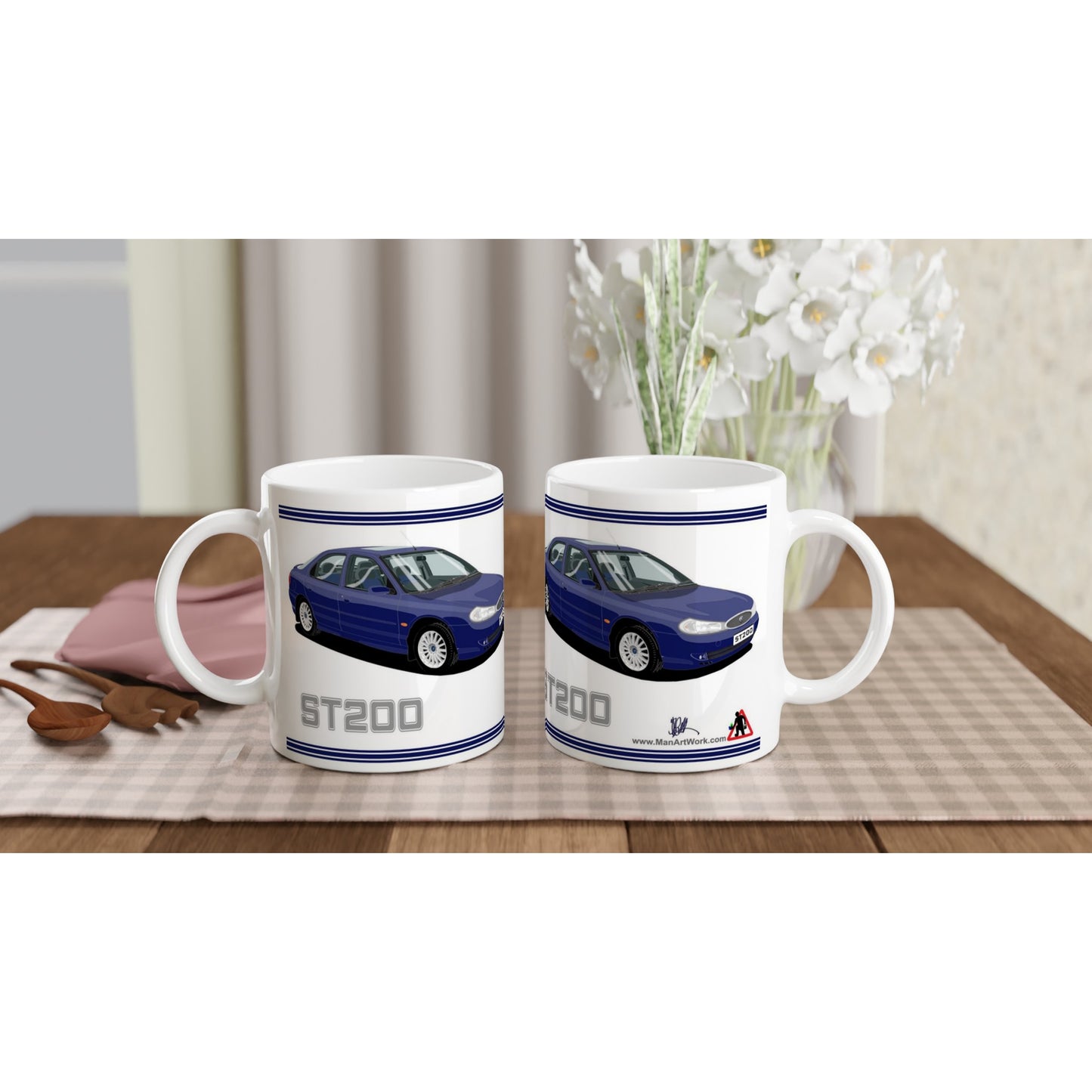 Ford Mondeo ST200 Hatchback in Blue Art Mug