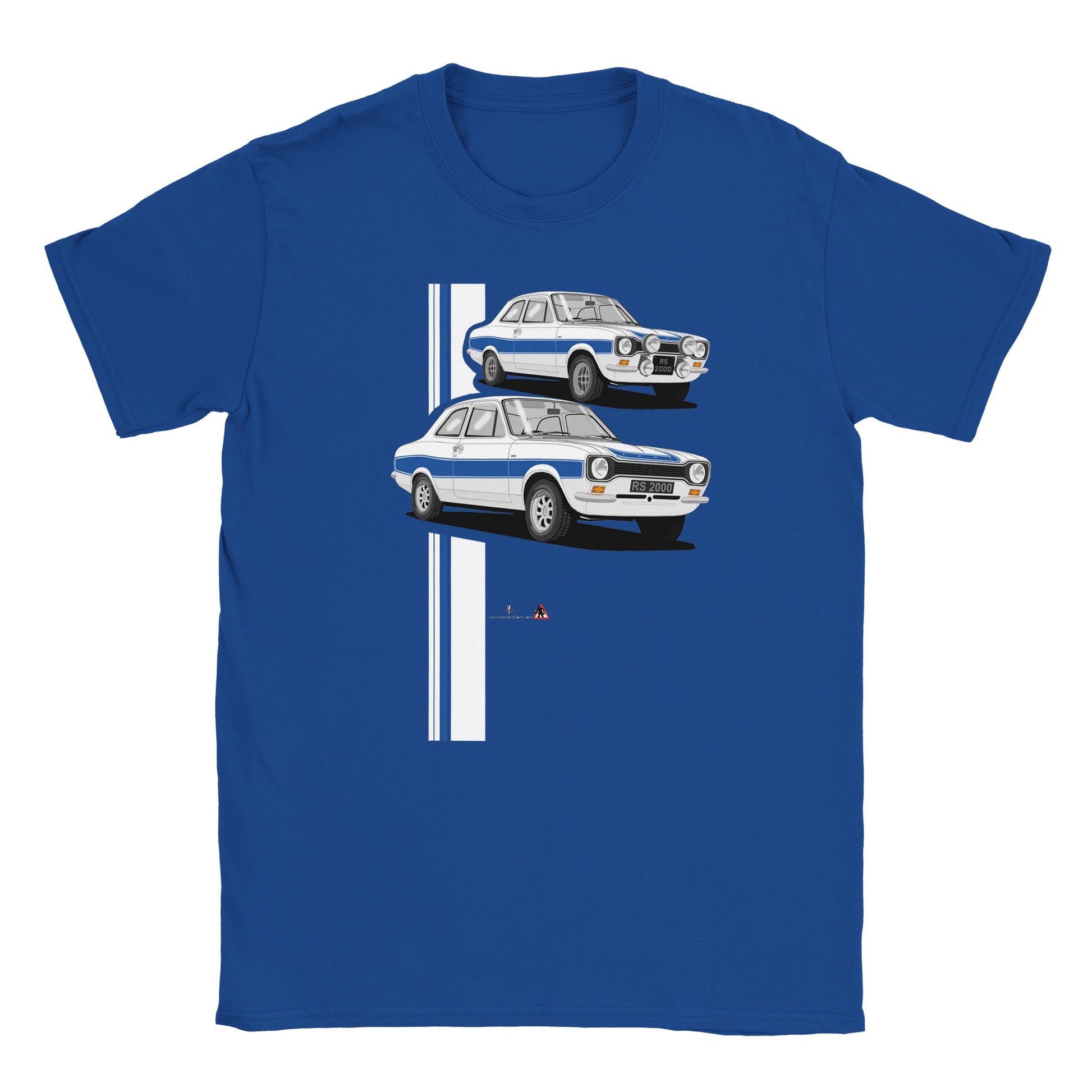 Ford Escort Mk1 RS2000 in White and Blue T Shirt