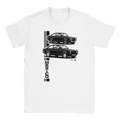 Ford Escort Mk2  Mexico T Shirt (Black Car)