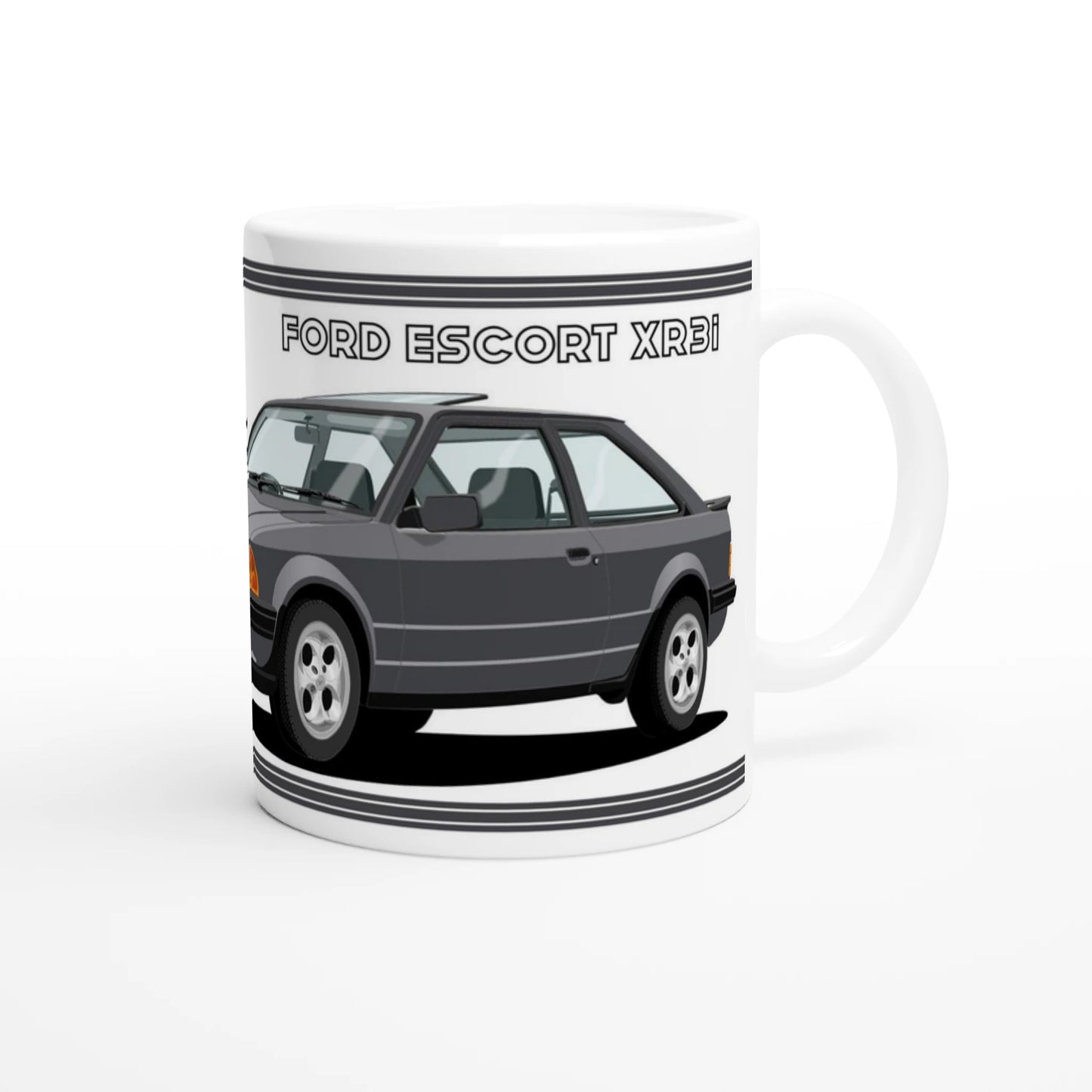 Ford Escort Mk3 XR3i in Grey Art Mug