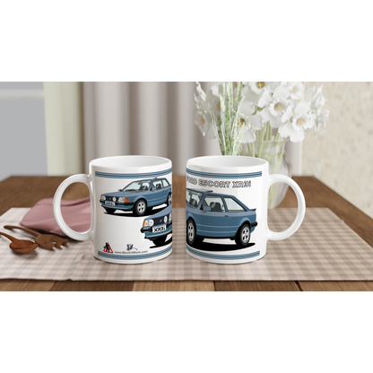 Ford Escort Mk3 XR3i in Blue Art Mug