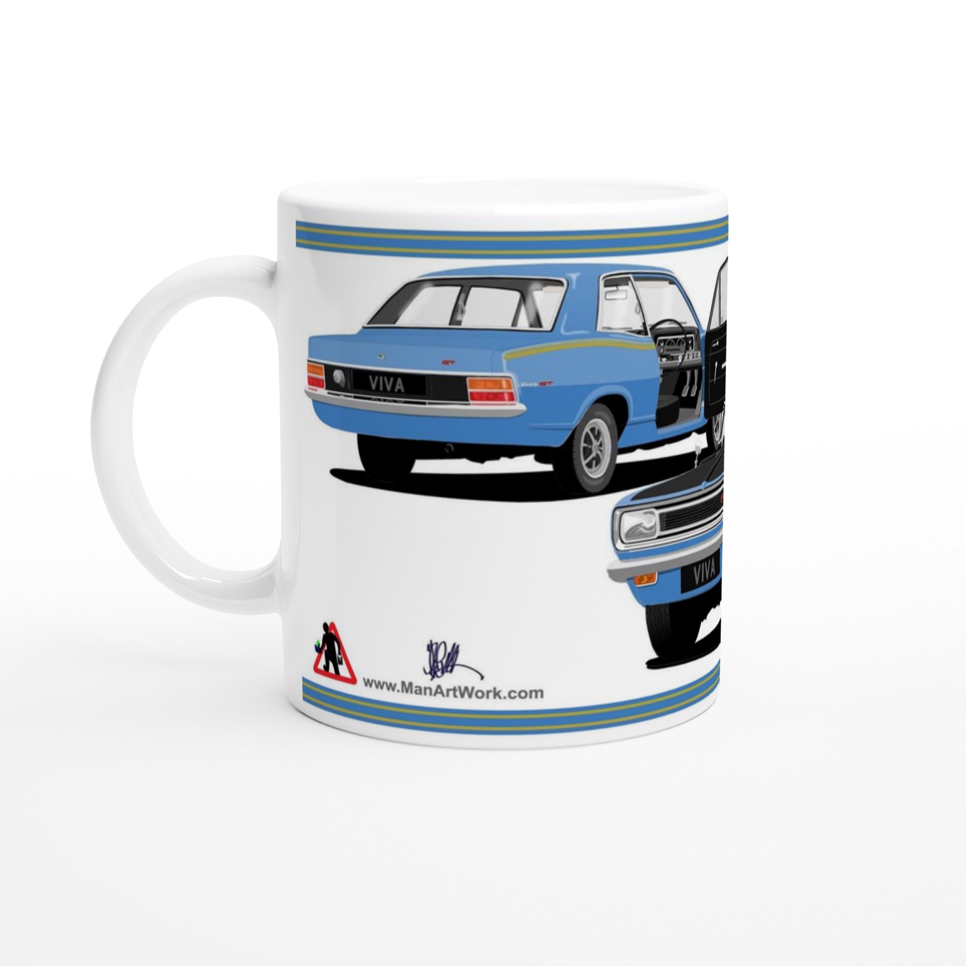 Vauxhall Viva HB GT in Blue Car Mug