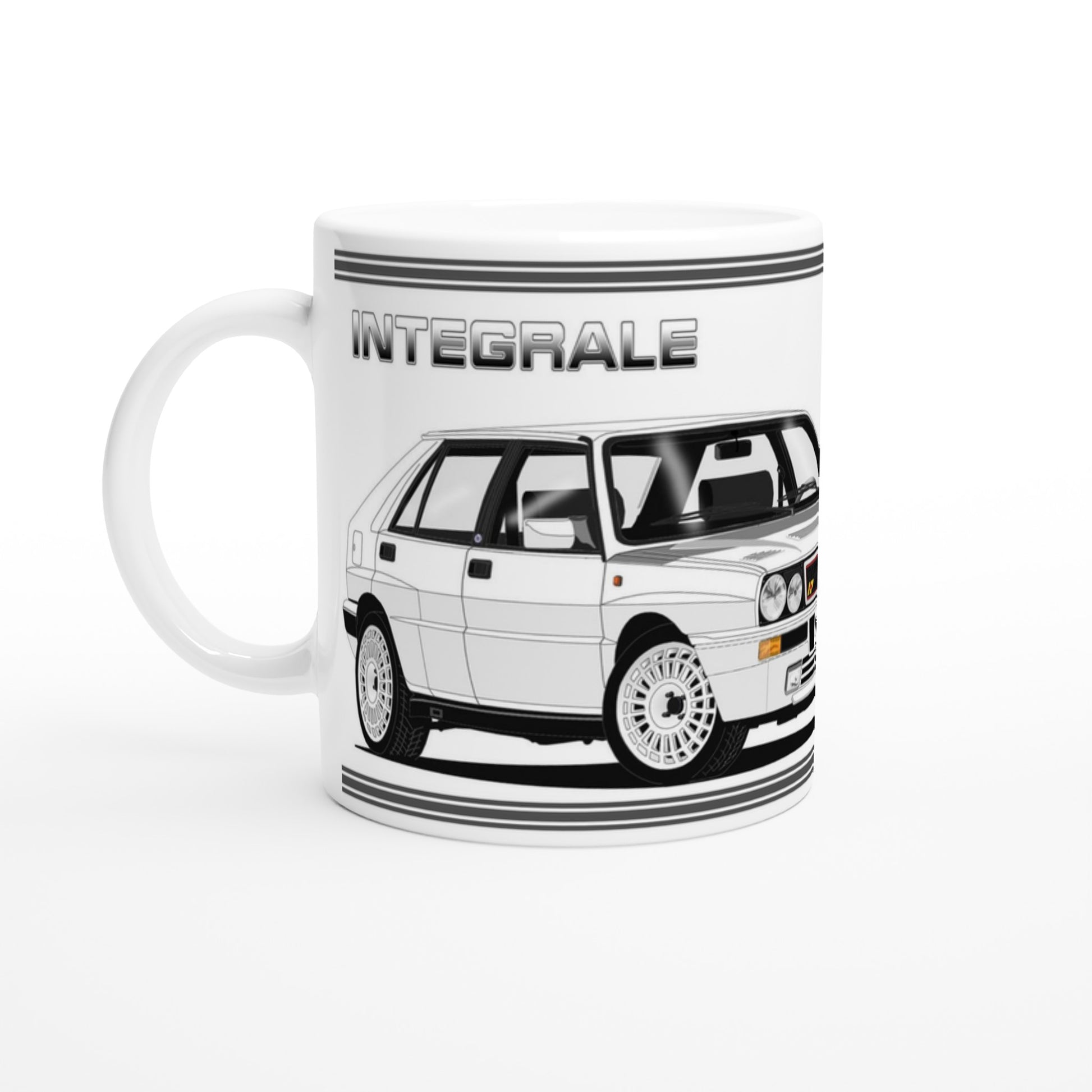 Lancia Delta Integrale in White Car Mug