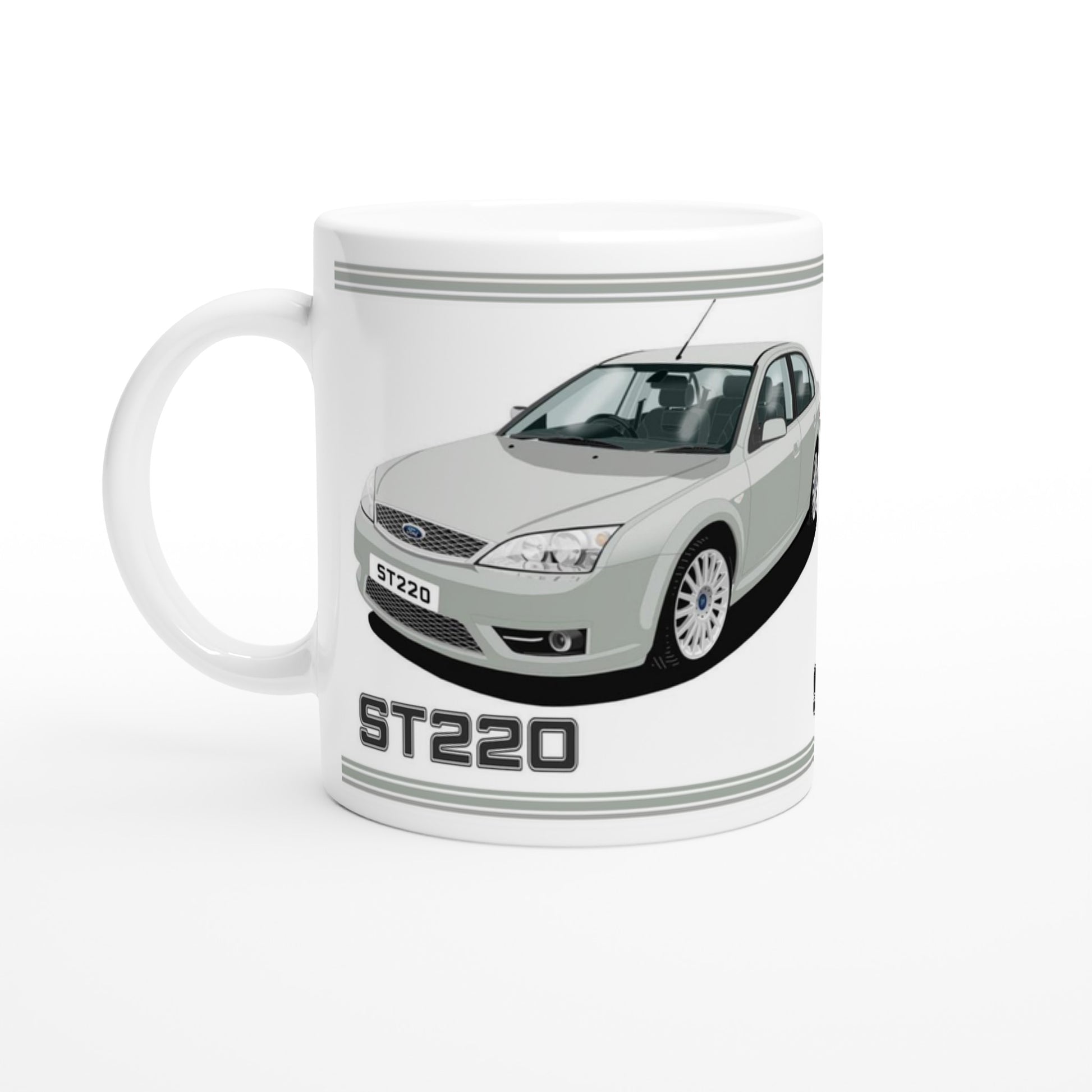 Ford Mondeo ST220  in Silver & Black Art Mug