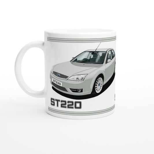 Ford Mondeo ST220  in Silver & Black Art Mug