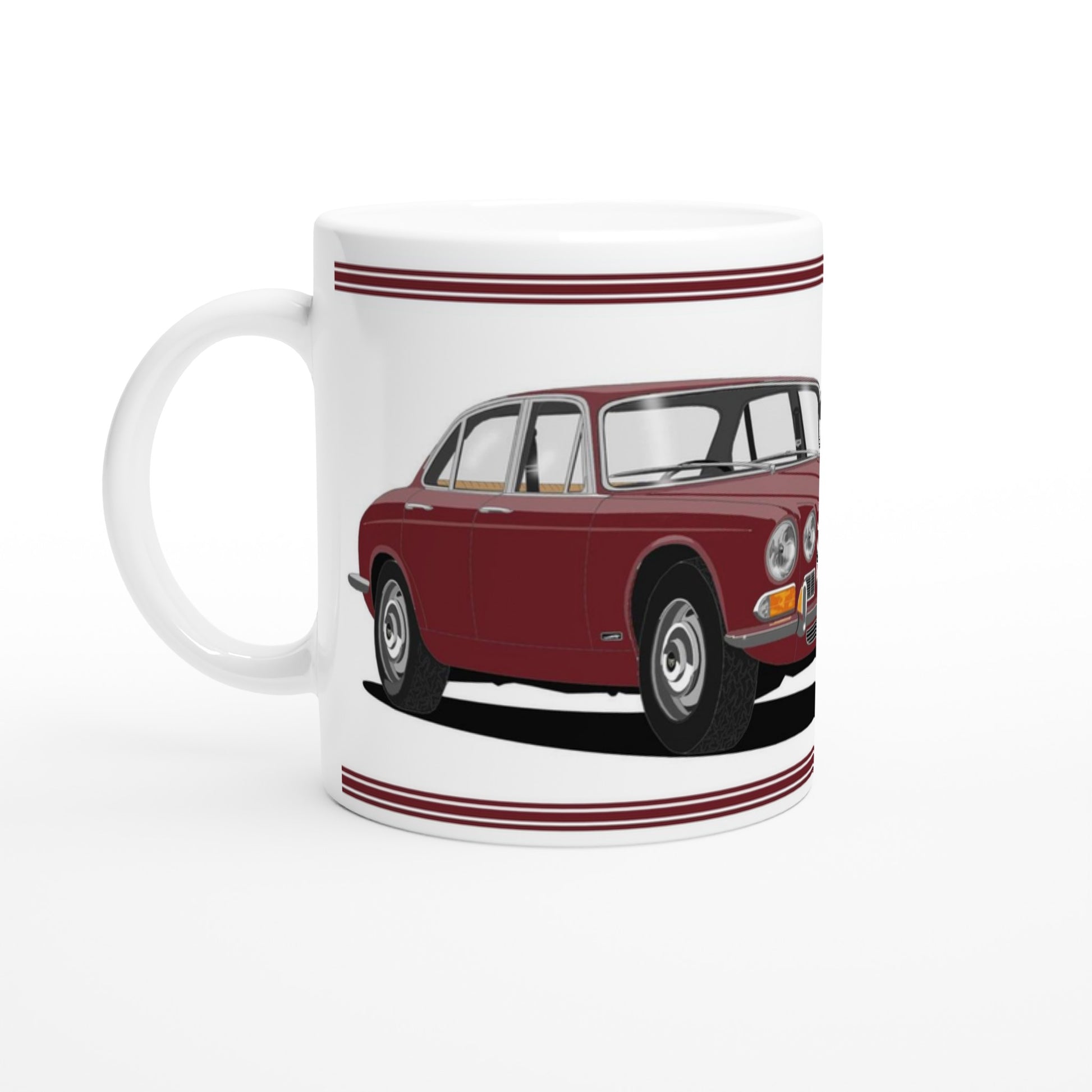 Jaguar XJ6 Mk1 in Red Art Mug