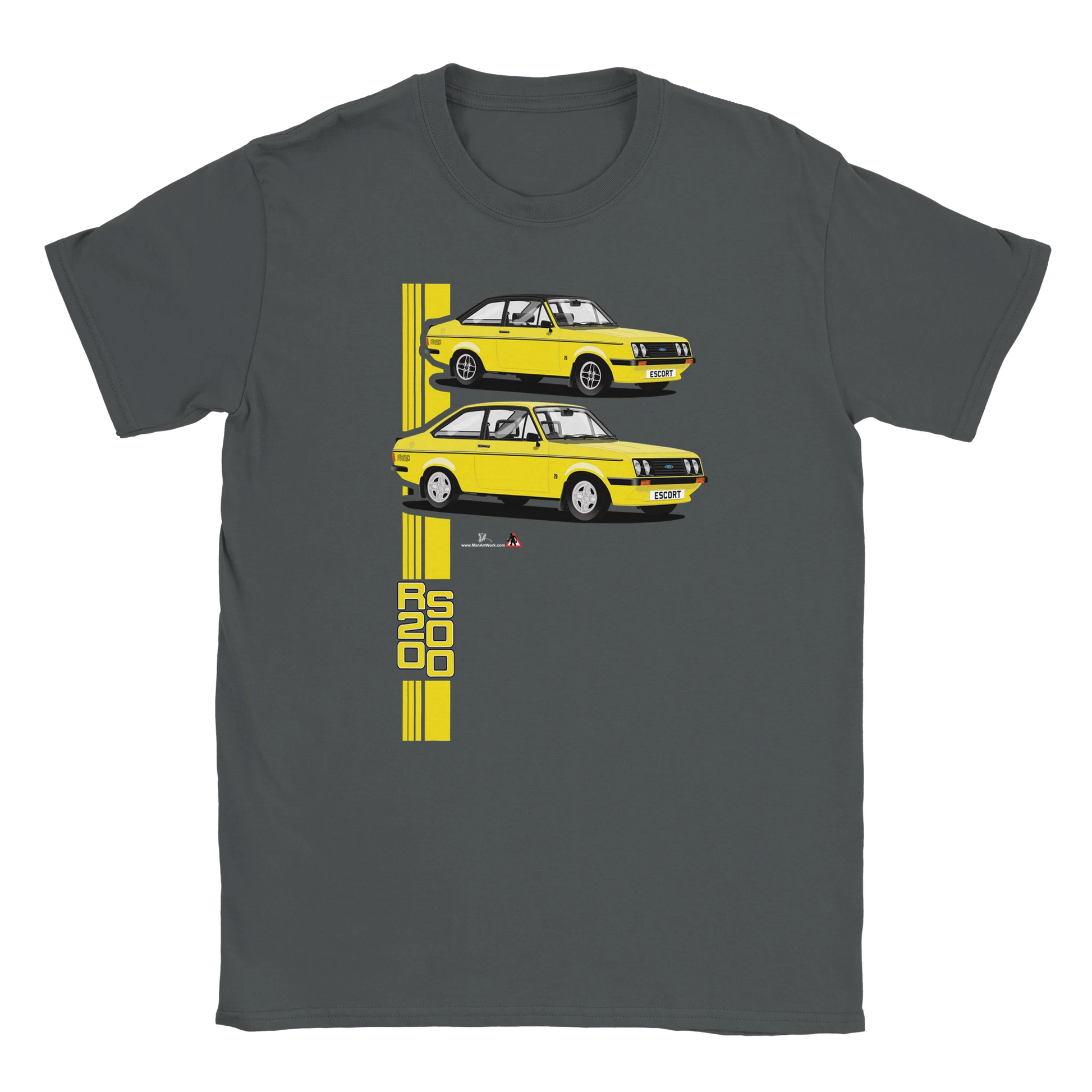 Ford Escort Mk2 RS2000 T Shirt (Yellow Car)