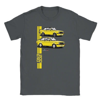 Ford Escort Mk2 RS2000 T Shirt (Yellow Car)