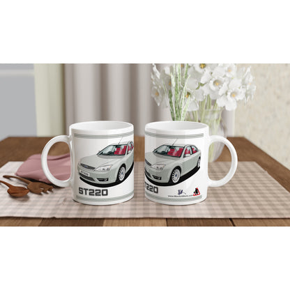 Ford Mondeo ST220  in Silver & Red Art Mug