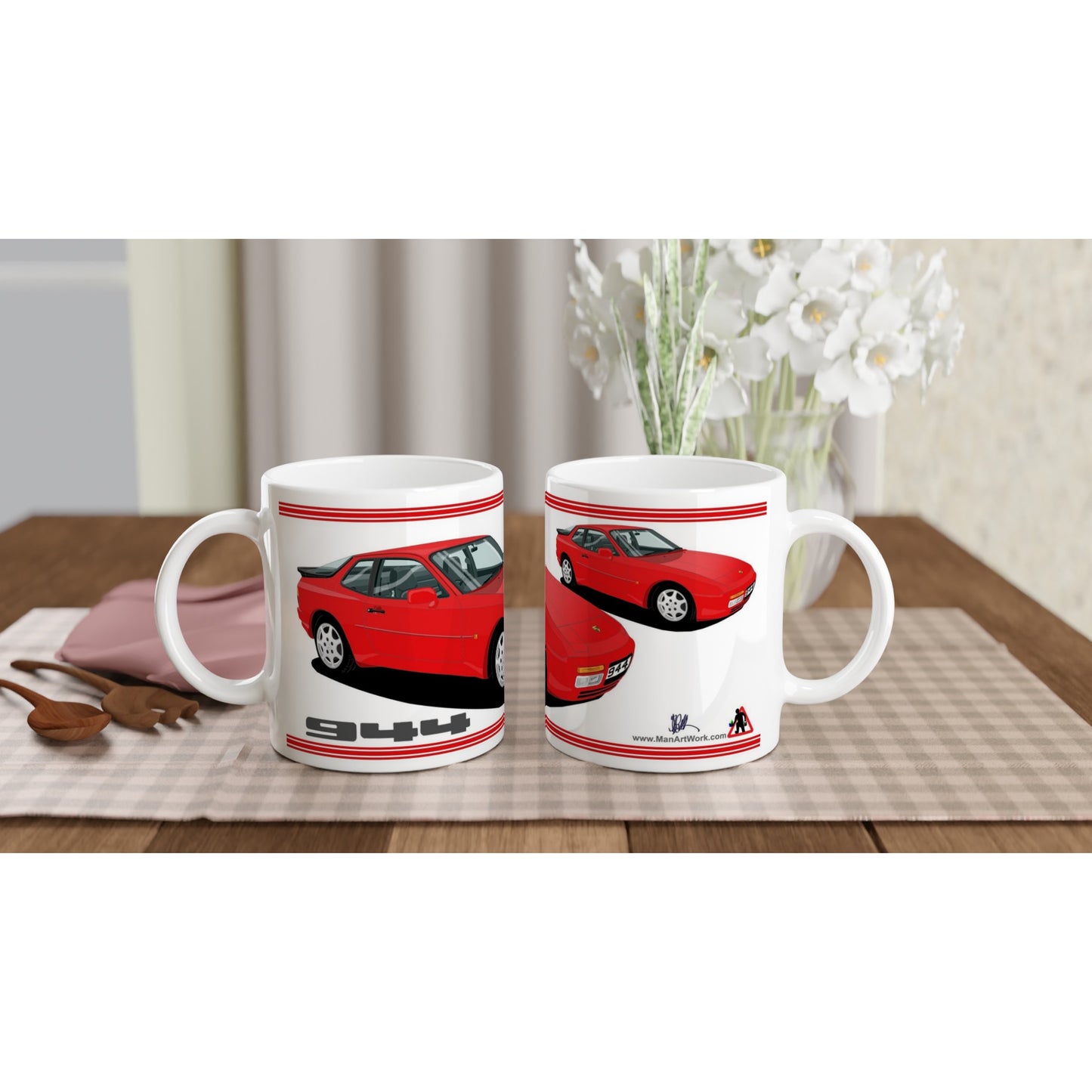 Porsche 944 MK2 in Red Art Mug