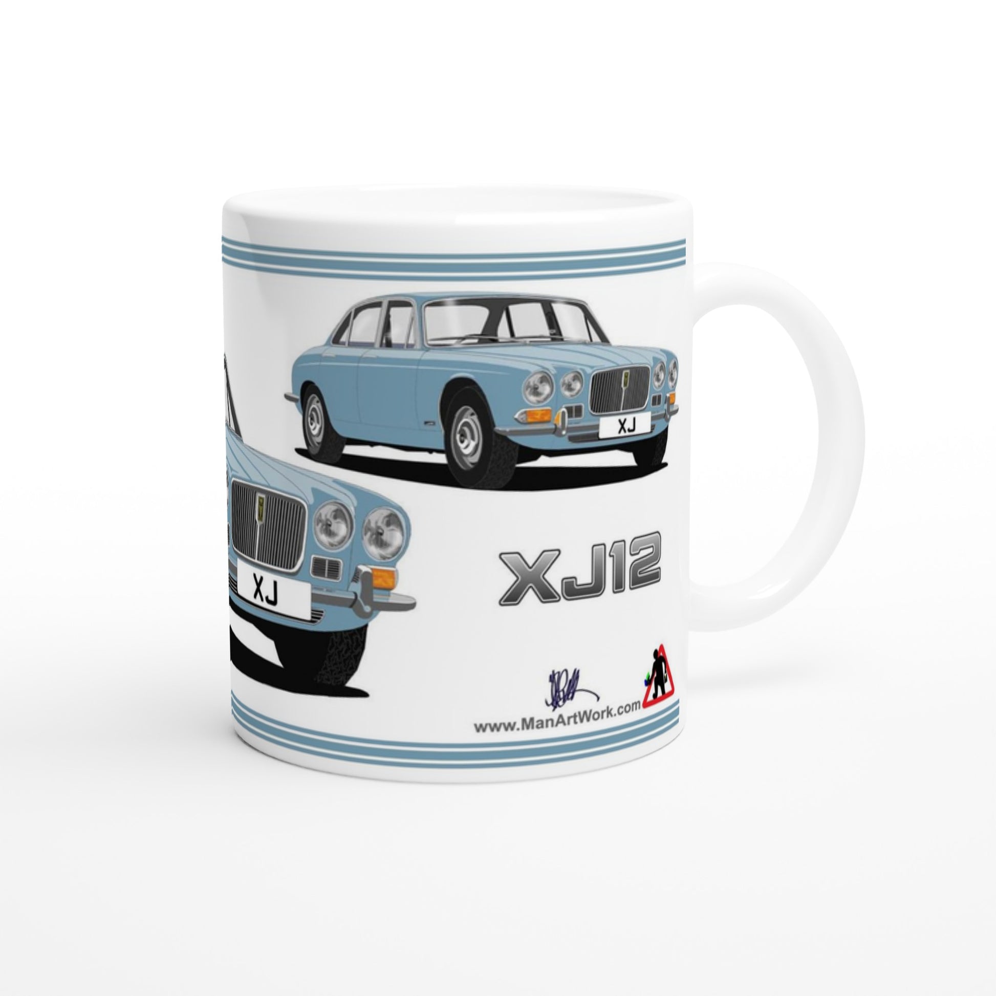 Jaguar XJ12 Mk1 in Blue Art Mug