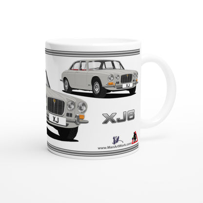 Jaguar XJ6 Mk1 in Grey Art Mug