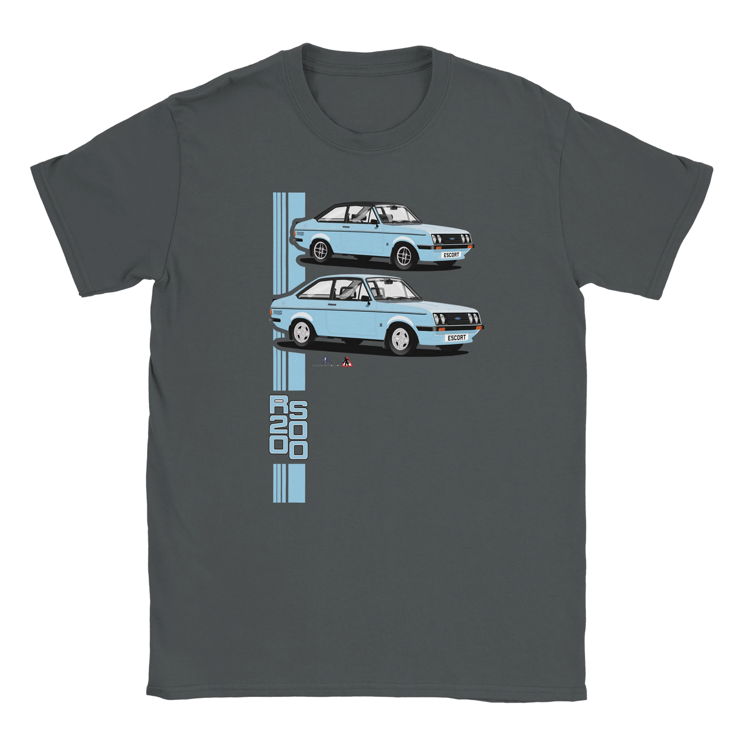 Ford Escort Mk2 RS2000 T Shirt (Light Blue Car)
